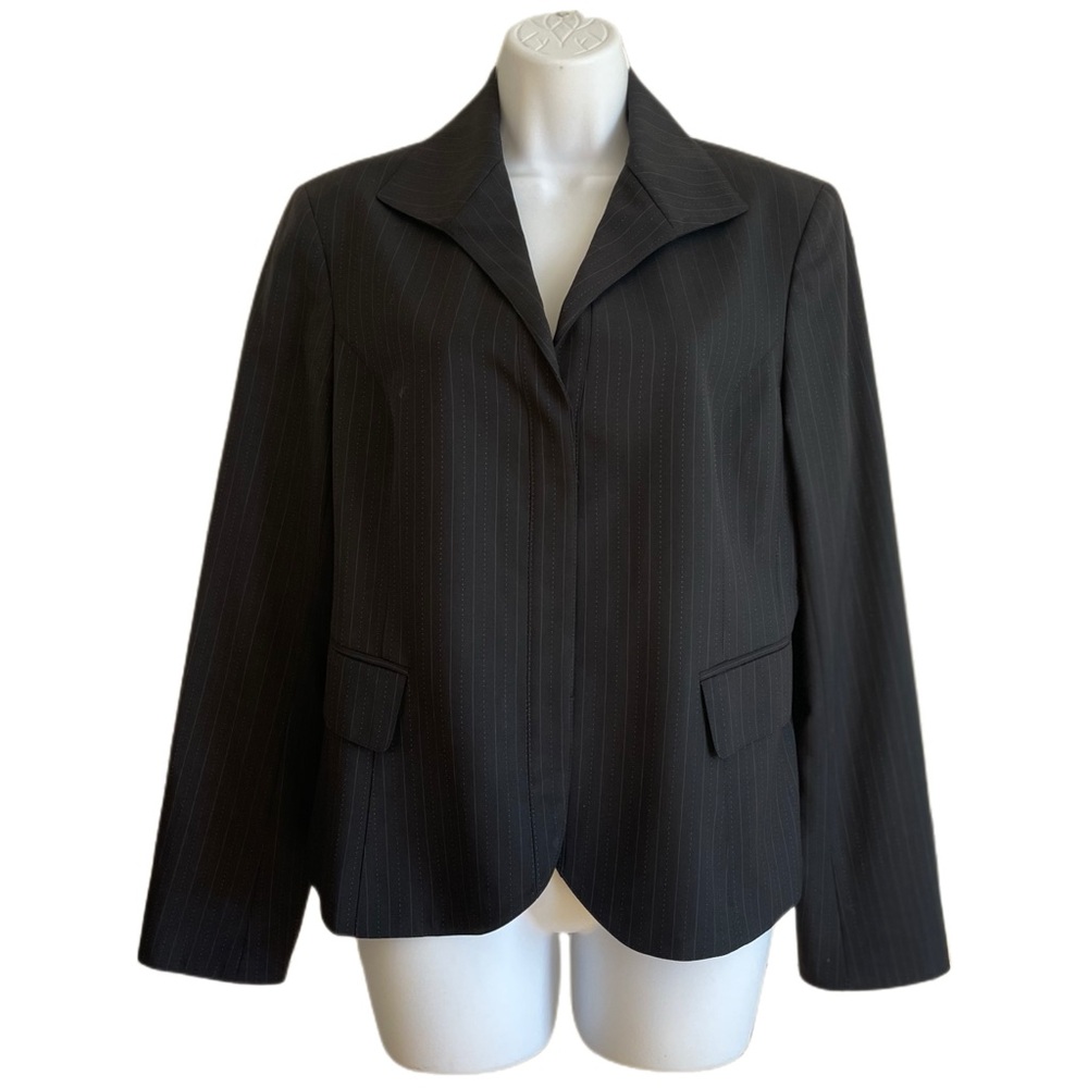 Lafayette 148 New York Black Pinstripe Blazer